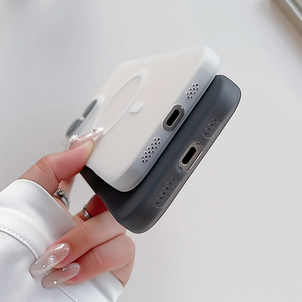 Luxury Matte For Magsafe Phone Case For iPhone 17 Pro 16 15 14 13 12 Pro Max 11 Magnetic Shockproof Transparent Silicone Cover view 6