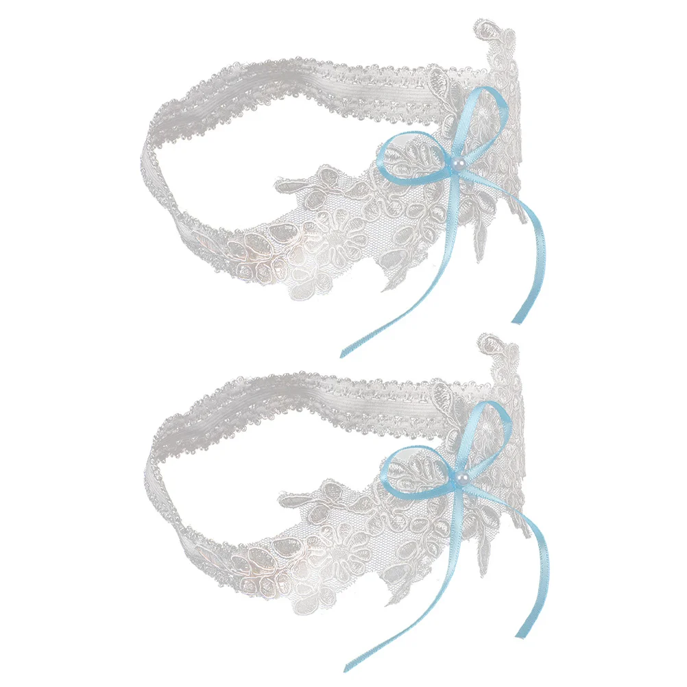 

1 Pair Bridal Garter Lace Leg Garter For Bride Stretchable Wedding Accessory Women Garters Party Prom Ankle Strap Feminine Gift