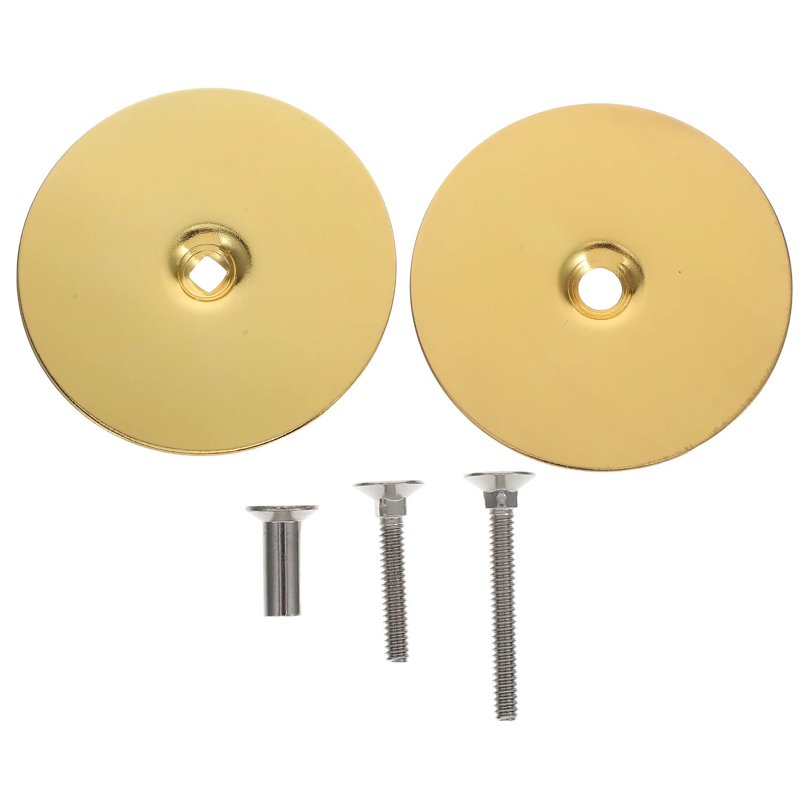 1 Set Stainless Steel Deadbolt Hole Filler Plate Door Lock Cover With Connecting Screw For Home Security Universal Fit Handle