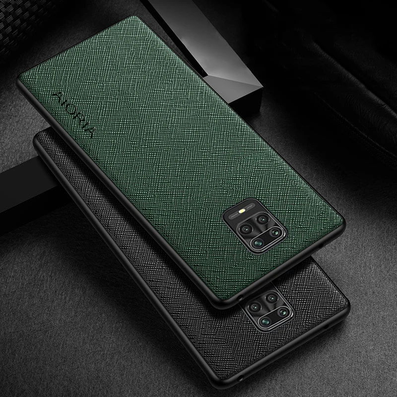 Case for Xiaomi Redmi Note 9 Pro 9S  Cross pattern Leather cover Luxury  coque for redmi note 9 pro case capa