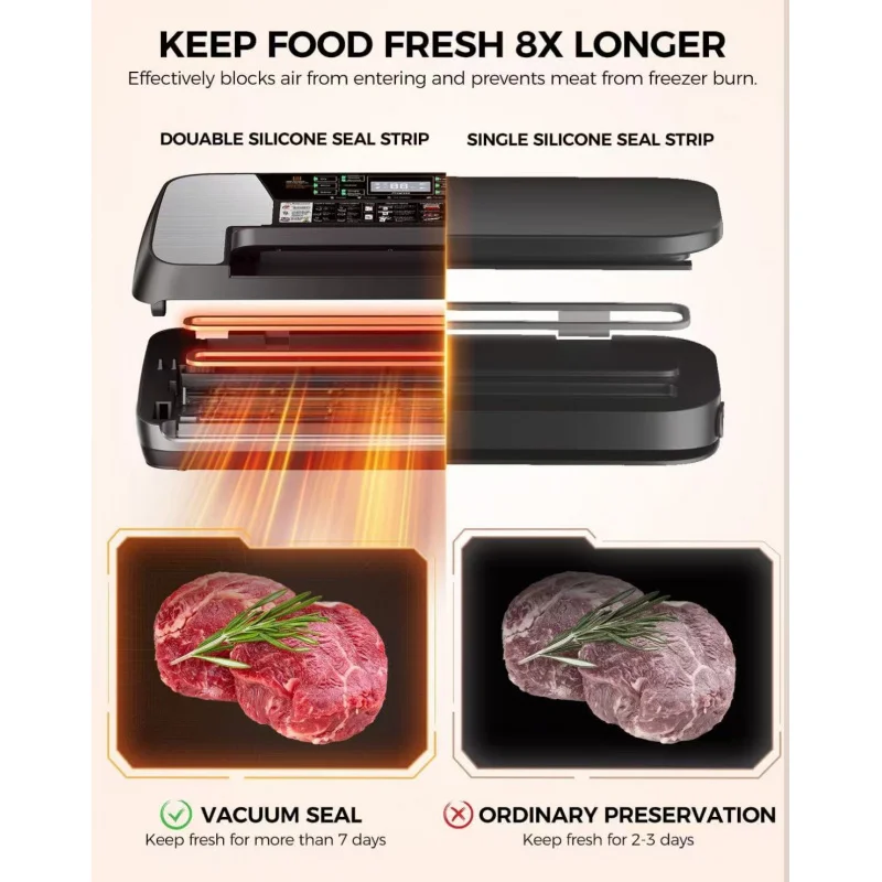 SV618Vacuum Sealer Plastic Sealing Dry and Wet Sealing Machine Medium-sized Household Food Preservation Machine