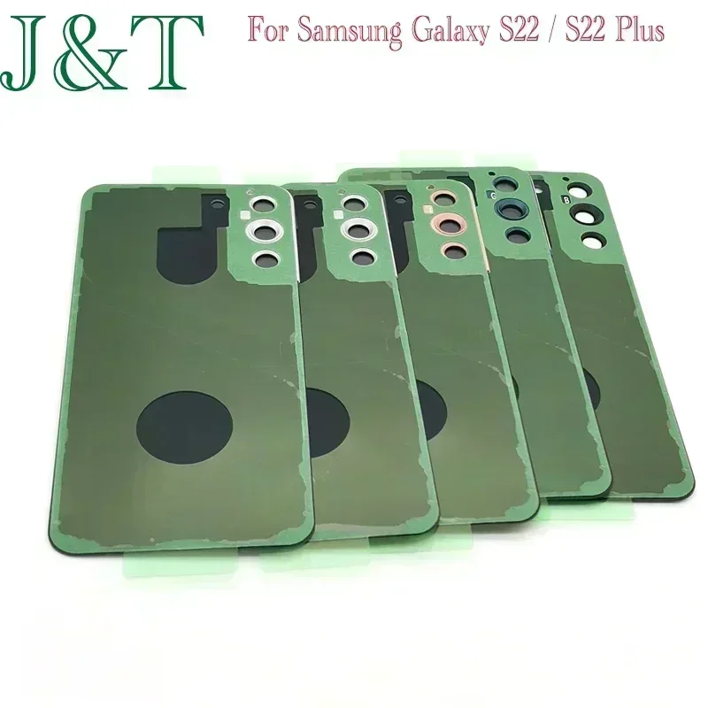 Back Battery Rear Glass Cover For Samsung Galaxy S22 Plus 5G S906 S906B/DS S22+ Battery Case Housing Adhesive With Camera Lens image 6