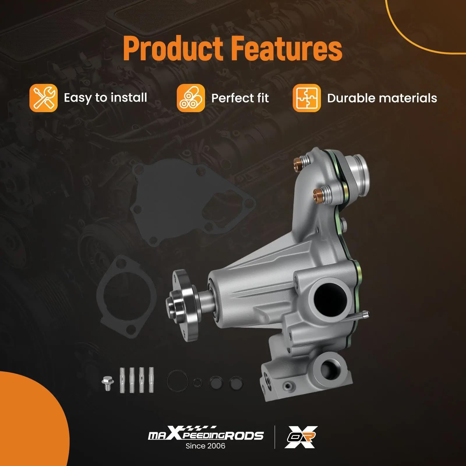 

Engine Water Pump for John Deere 2027R 2520 3005 790 MIA880695 MIA884971