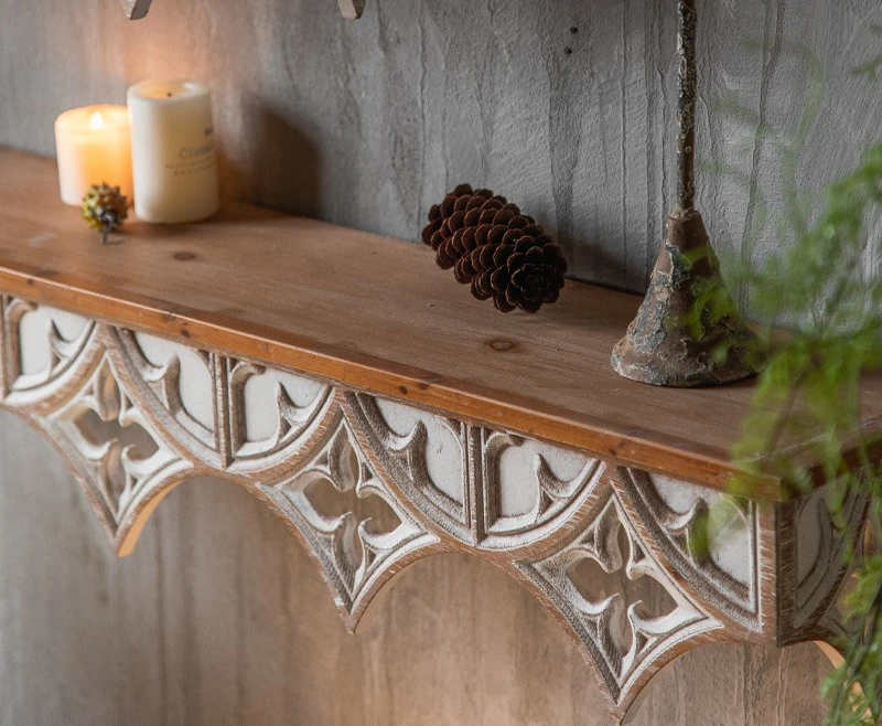 B & B soggiorno decorativo da parete rack in stile retrò oggetti di scena americano vecchio ristorante mensola caffè sfondo muro