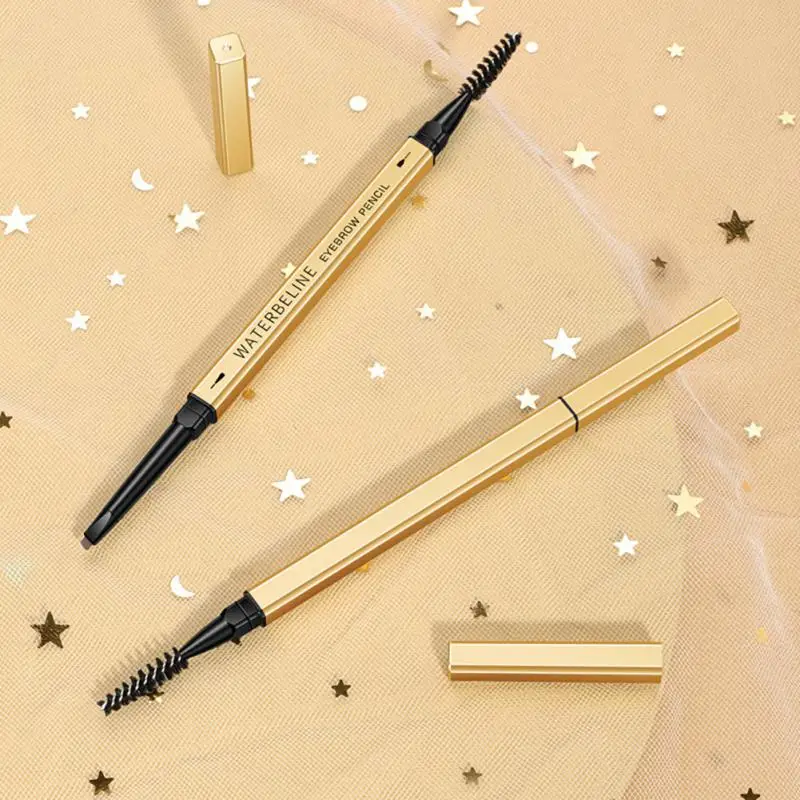 High Definition Eyebrow Pencil Non-fading Brow Enhancers Eyebrow Shaping Waterproof Double Head Precise Application Perfect Brow