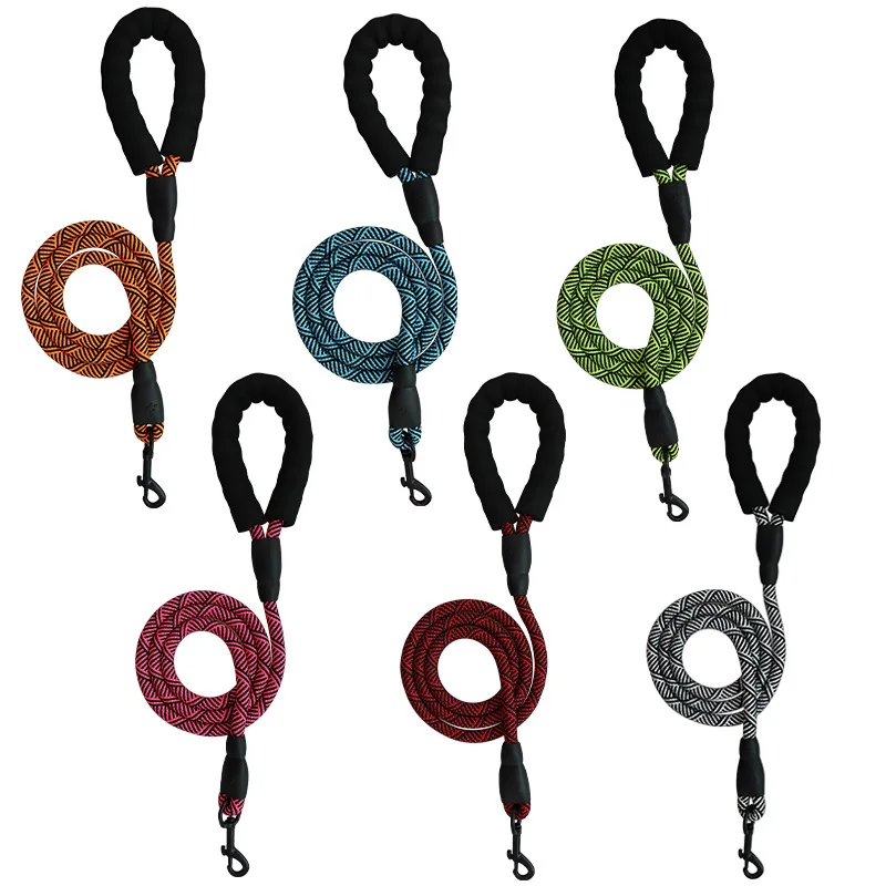 

Pet leash Polyester dog chain Explosion-proof foam handle Large, medium and small dog strap leash Special clearance