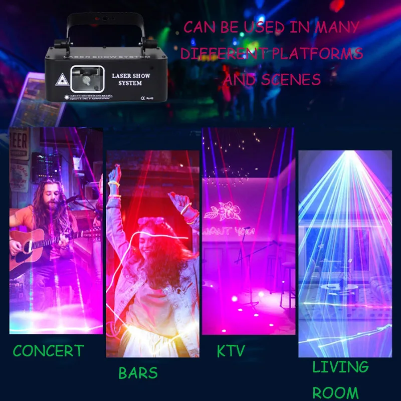 500mv dj discoteca festa luz led rgb feixe de luz laser luz dmx para festival casamento clube bar 3d feixe luz