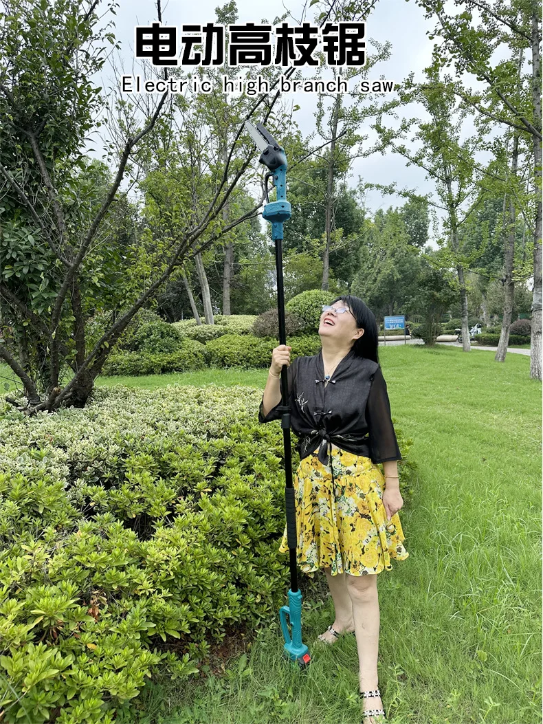 6-Inch Electric Chain Saw, 2.5cm Electric Pruning Shears, 1.7m Telescopic Extension Rod Asta Telescopica Per Potatura A Batteria