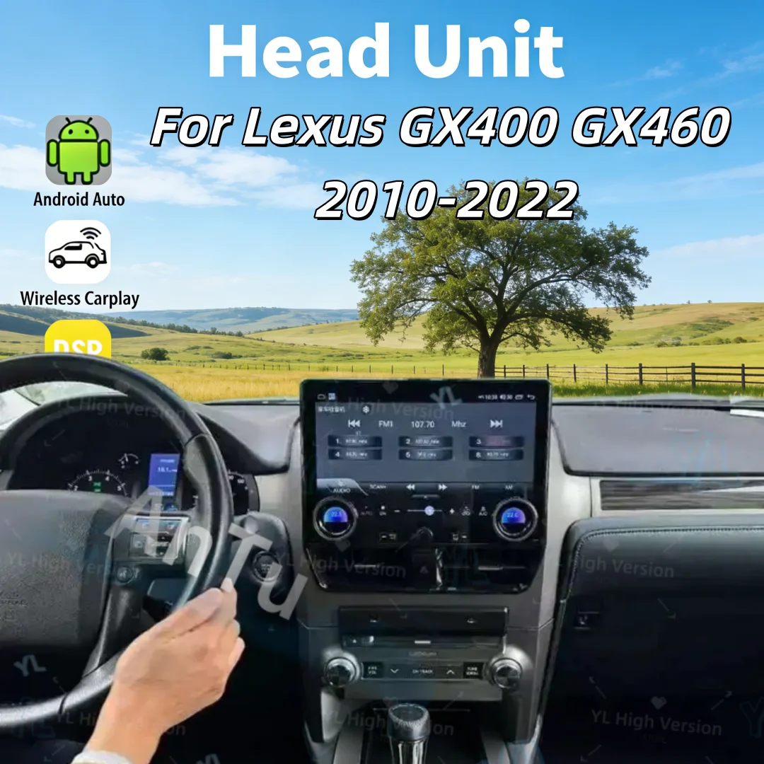 ym Multimedia Video Player Stereo GPS 4G For Lexus GX400 Gx460 2009 - 2022 CarPlay 12.5 