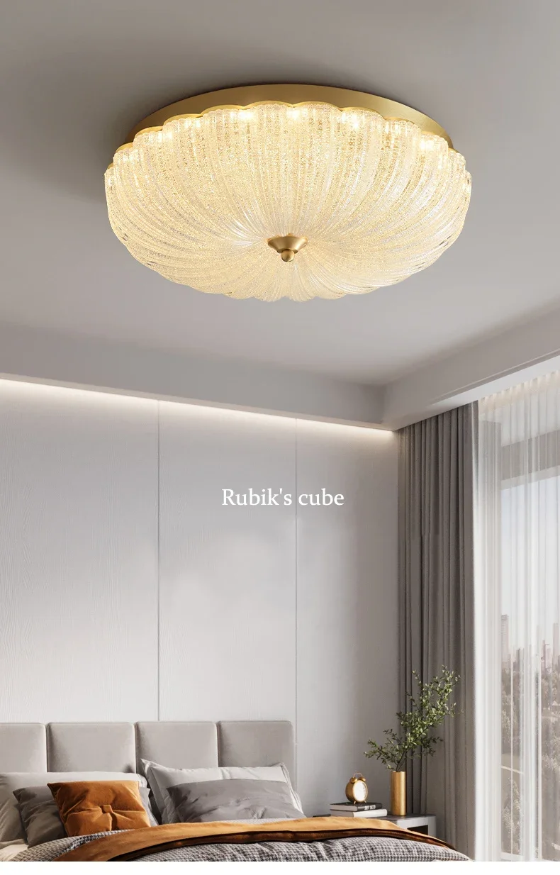 New Technology Acrylic Lampshade Crystal Sand Ceiling Light for Living Room Dining Room Bedroom Corridor LED Lighting Fixtures