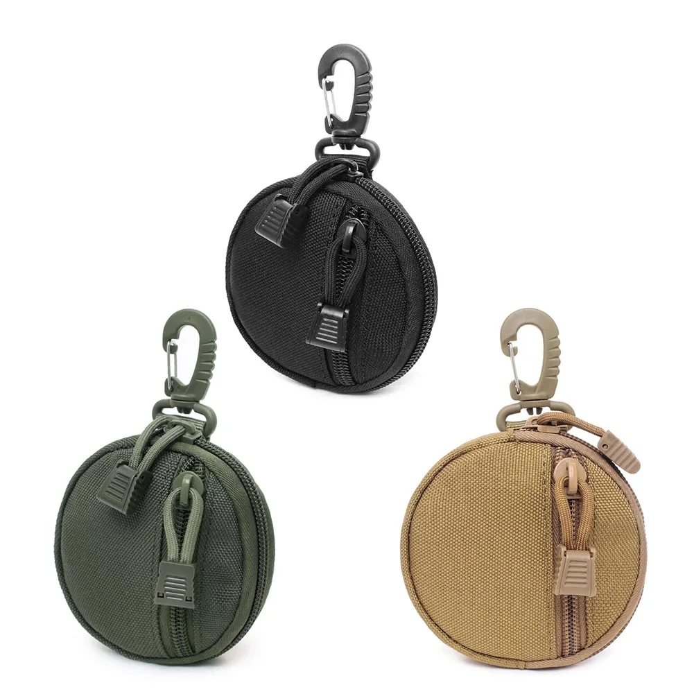 

Mini Pouch Keychain Zipper Holder Earphone Key Wallet Coin Purses Utility Outdoor Hiking Hunting Accessories Waist Bag