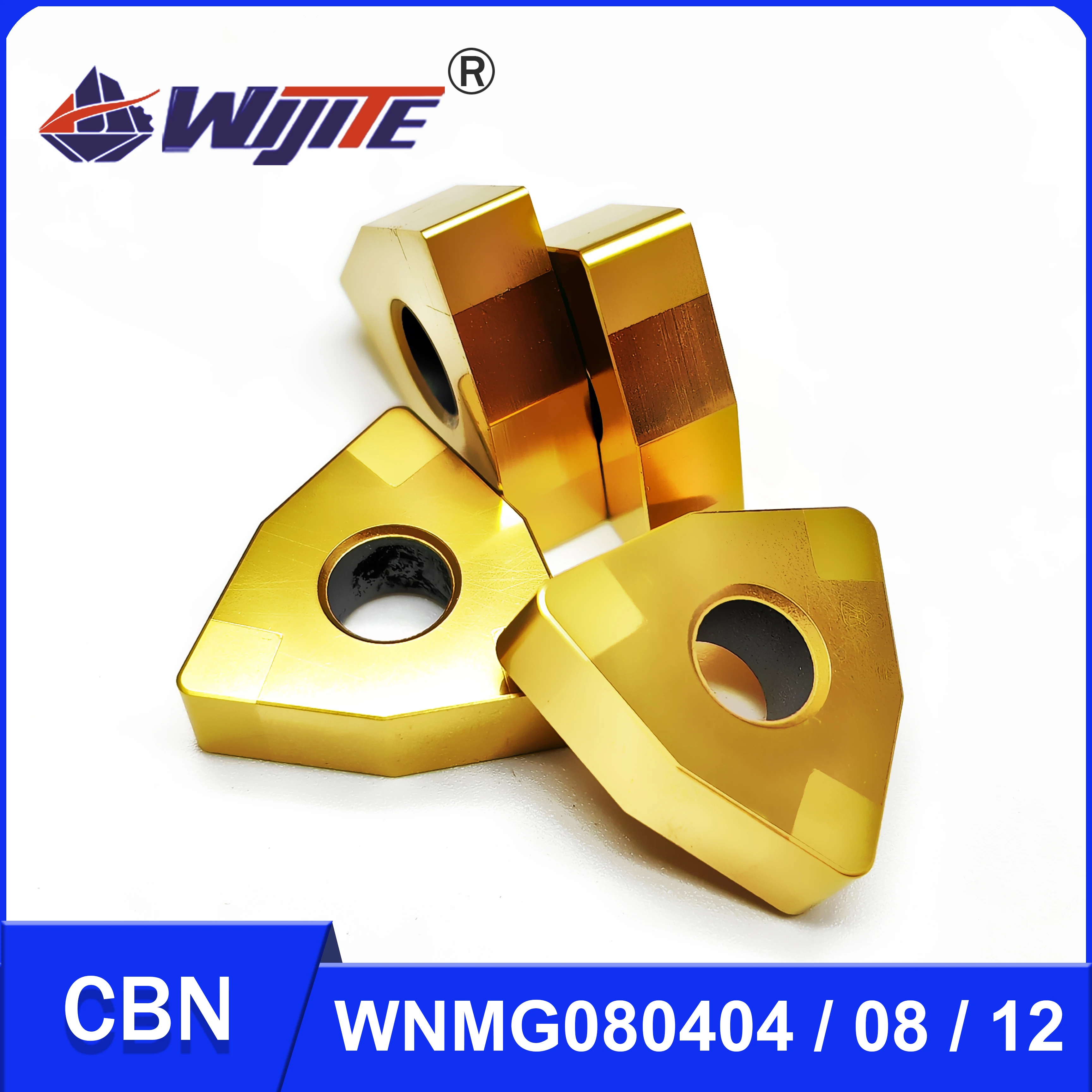 Narzędzie tokarskie CNC CBN WNMG 080404   WNMG 080408   WNMG 080412   Przetwarzanie twardej stali i innych materiałów o wysokiej twardości złota powłoka WNMG
