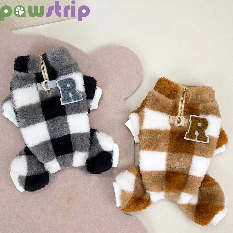 

Fleece Dog Jumpsuit Winter Warm Dog Coat for Small Medium Dogs Cats Fashion Puppy Jacket French Bulldog Chihuahua Yorkies Outfit