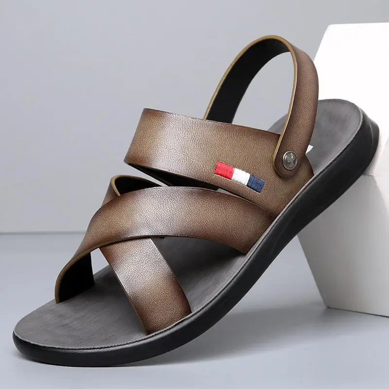 

2024 New ModelFashion Summer Hollow Bag Head Wear-resistant Bottom Outdoor Beach Men's Sandals