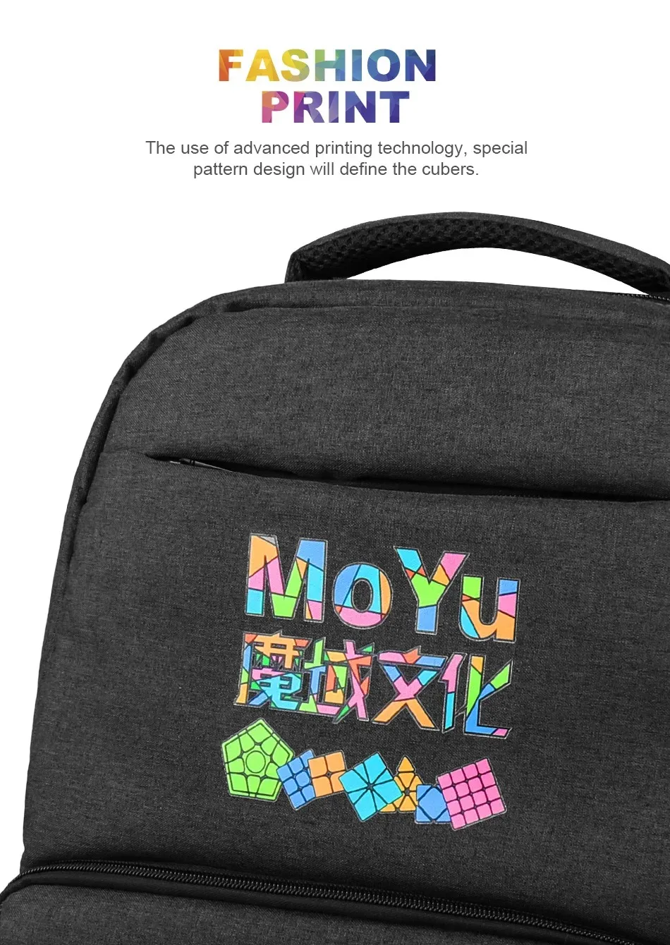 MoYu Rucksack Tasche Schwarz Professionelle Rucksack Tasche Für Magic Puzzle Cube 2x2 3x3x3 4x4 5x5 6x6 7x7 8x8 9x9 Schulter Tasche Handtasche – Detail 17
