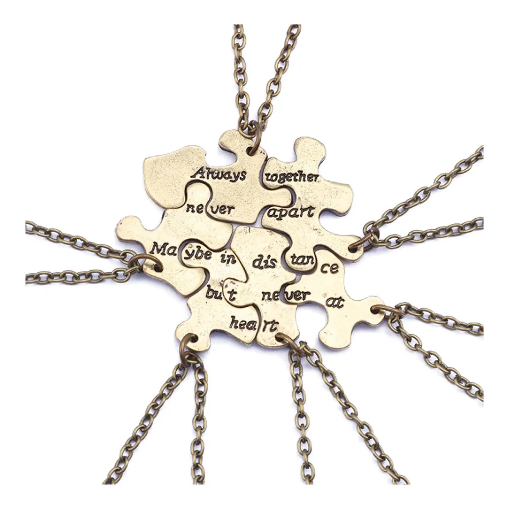 Juego de 6 Collares con Diseño de Seis Pétalos, Símbolo Discreto de Amor Fiel, Joyería a Juego para Amigos