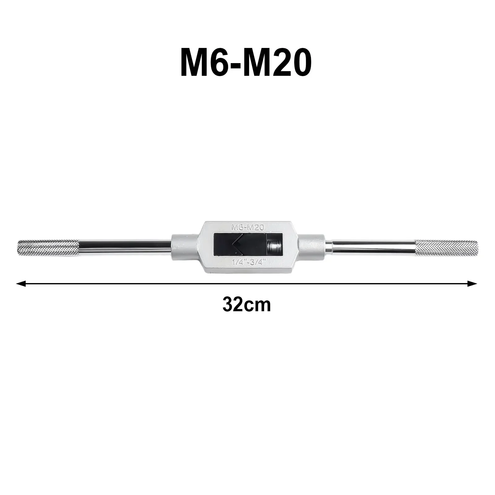 Adjustable Tap Wrench For Thread Tap Handle Steel Hand Taps Holder Tapping Reamer Tools M6-M20 1/4