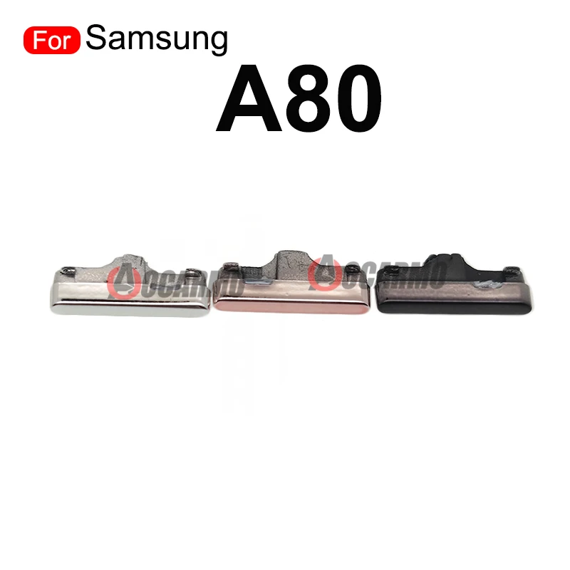 Black Gold Silver Side Button Keys For Samsung Galaxy A80 Replacement Part