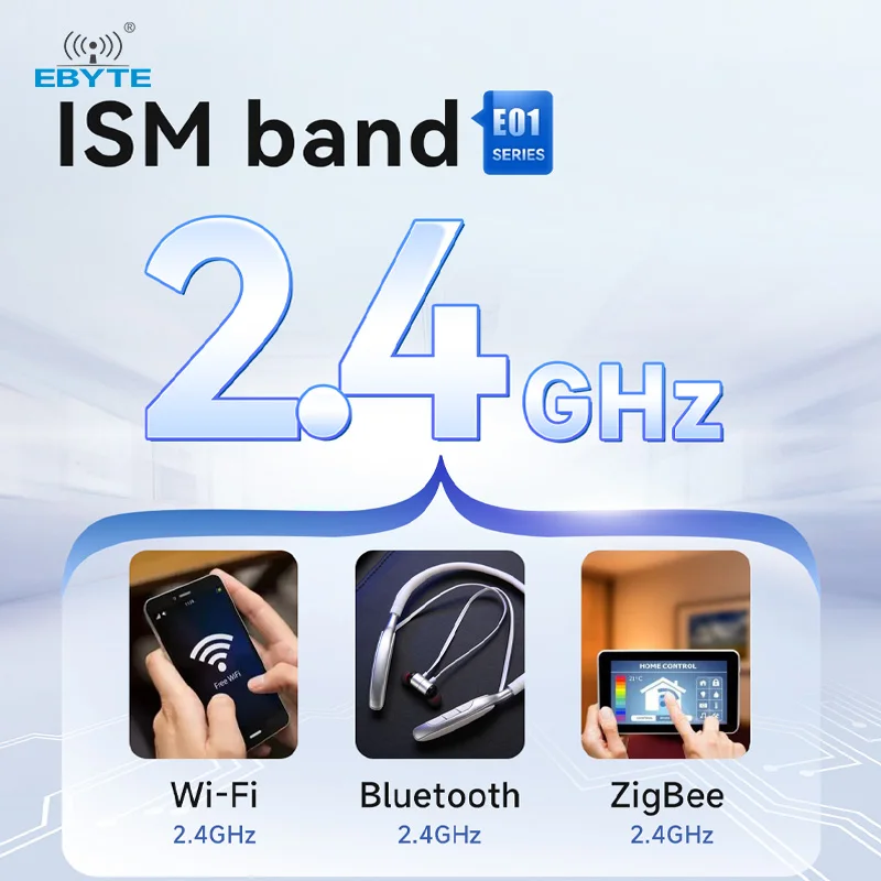 Módulo inalámbrico nRF24L01P 2,4 GHz PA LNA 20dBm antena SPI SMA-K transceptor receptor transmisor EBYTE E01-ML01DP5