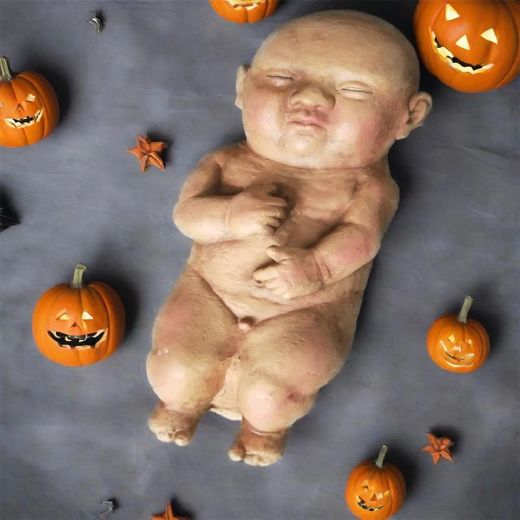 

Creepy Haunted Doll Prop for Halloween Parties - Realistic Spooky Baby Zombie with Naked and Haunting Features