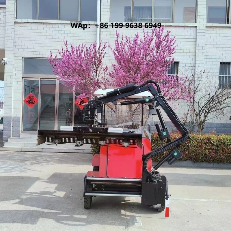 Adjustable Rod Ride-on Hedge Trimmer Electric Hedge Cutter with Automatic Obstacle Avoidance for Highway Park & Slope