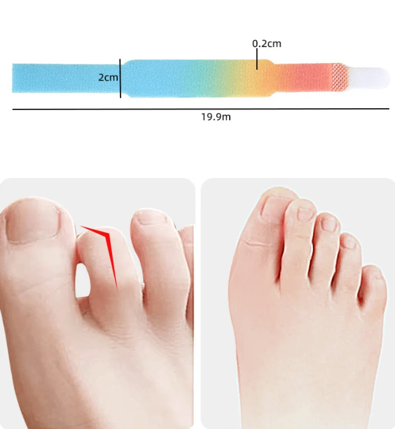 1/2Pcs Fingers Straightener Hammer Toe Tape Hallux Valgus Corrector Bandage Toe Separator Splint Wraps Foot Care Supplies
