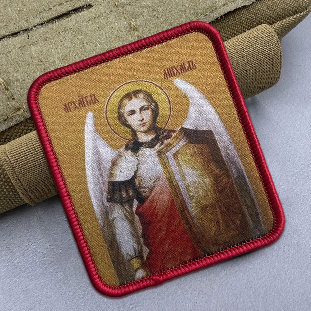 Parche táctico Arcángel Miguel bordado religioso protector uniforme - imagen 5