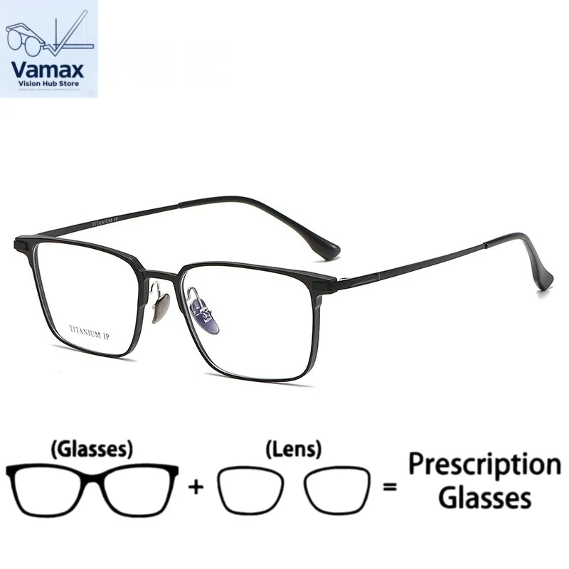 

Vamax 2025 fashion aluminum magnesium titanium glasses frame for men prescription ready