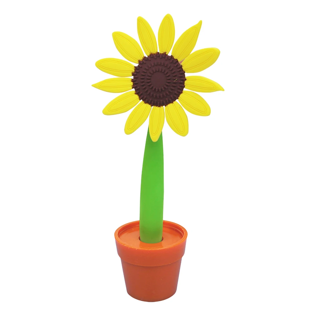 

Creative Sunflower Ballpoint Soft Touch Smooth Writing Potted Plant Design Ideal For Office Decor Floral Pens