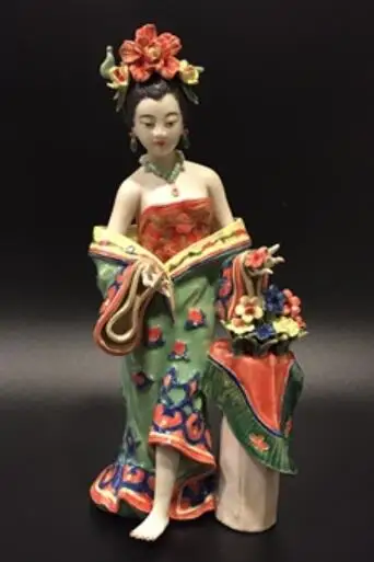 

Chinese classical home decoration ladies ornaments Shiwan doll boutique Handmade Ceramic Figure Sculpture four beauties