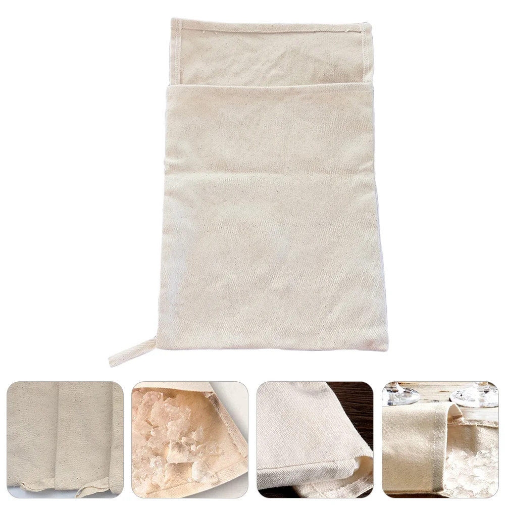 Crushed Ice Pack Canvas Bag for Bartender Kit Accessories Crusher Tools