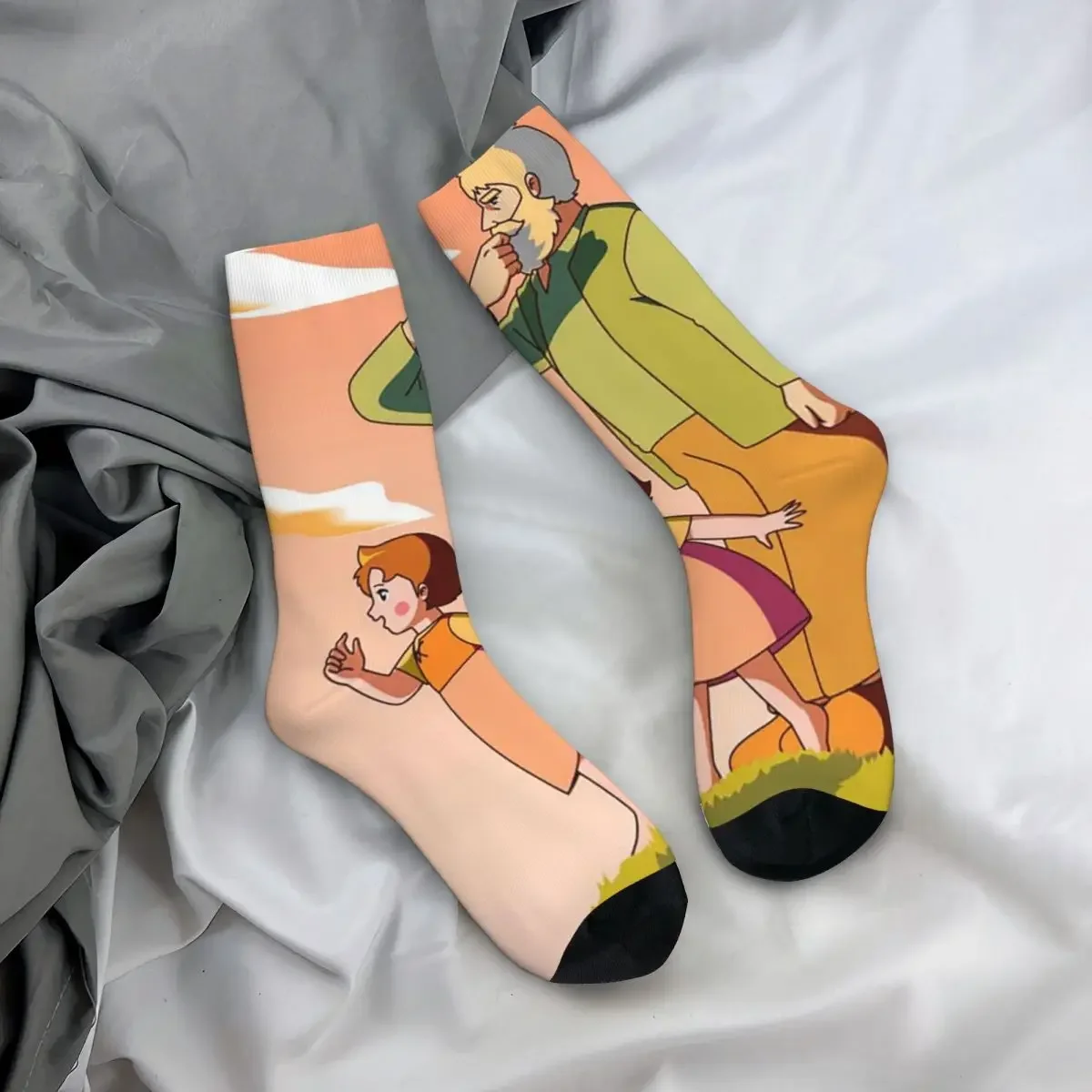

All Seasons Crew Stockings Heidi Socks Funny Long Socks for Men Women Valentine's Day Gifts