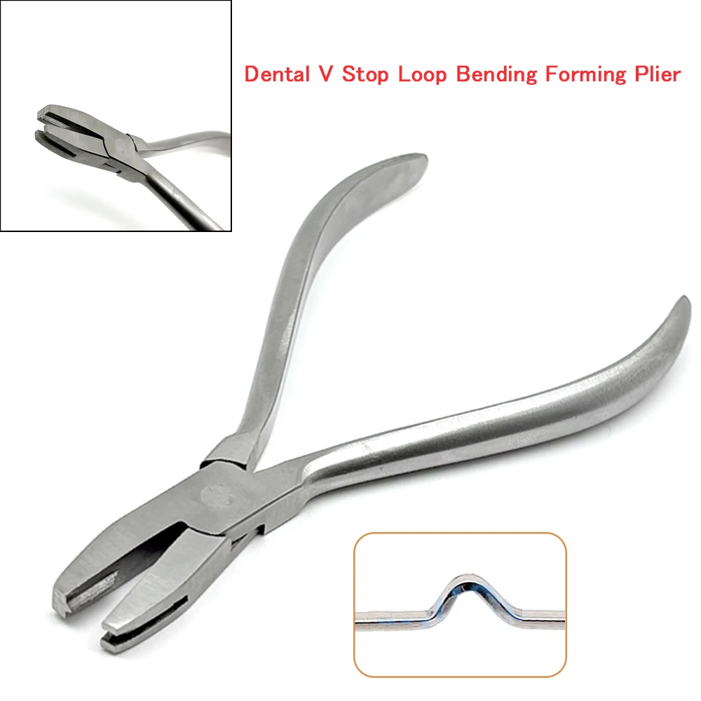 Dental Orthodontic V Stop Loop Bending Forming Plier Dental Stainless Steel Wire Bending Forceps Orthodontic Lab Instrument Tool