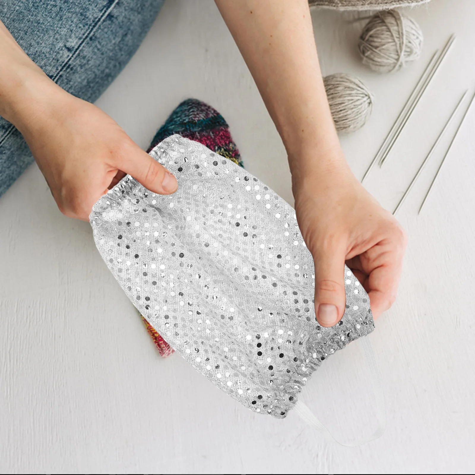 1 Paar glitzernde Beinwärmer mit Pailletten für Damen, ausgefallener Stil, Kostümzubehör, Party, Rave-Outfit, Tanzaufführung