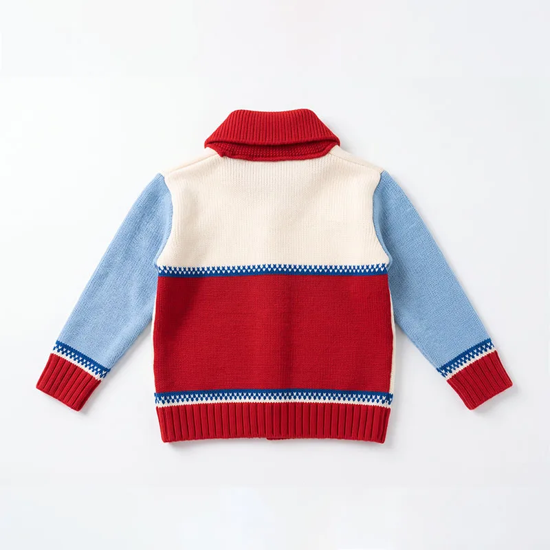 Kinder-Winterpullover mit Kragen, neuer Herbst-/Winter-Cardigan im Cartoon-Stil, süßer bestickter Cardigan für Kleinkinder – Detail 2