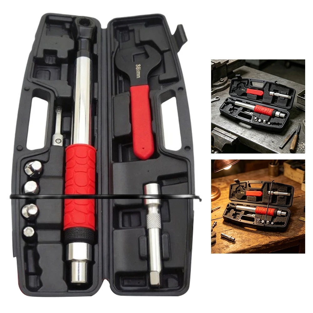 Adjustable Ratchet Wrench 66:1 Torque Ratio Non Slip Knurled Handle Chrome Vanadium Steel For Tight Space Repair And Industrial