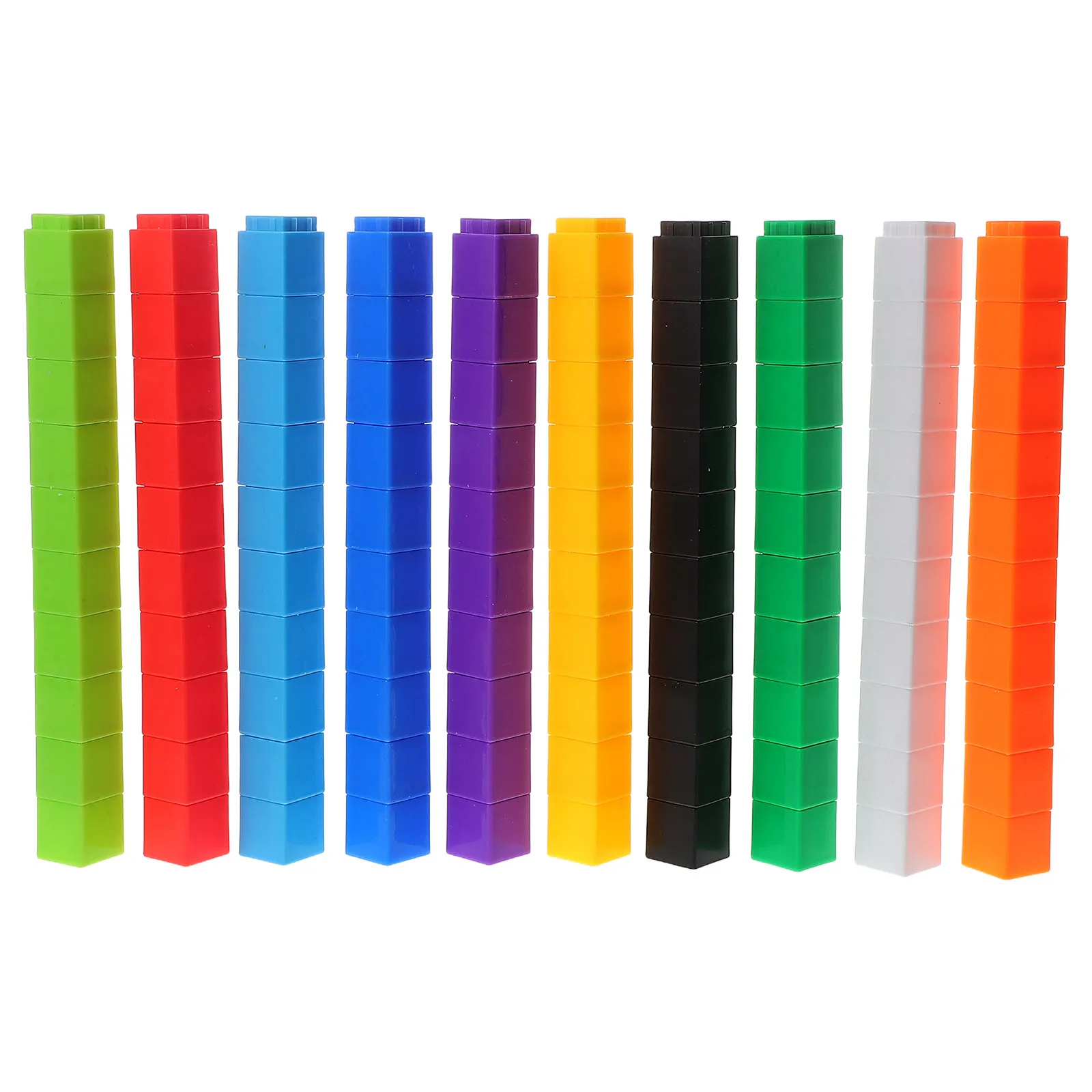 100Pcs Math Educational Counting Cubes Creative Plastic Stem Early Learning Cognitive Development Snap Counting Blocks