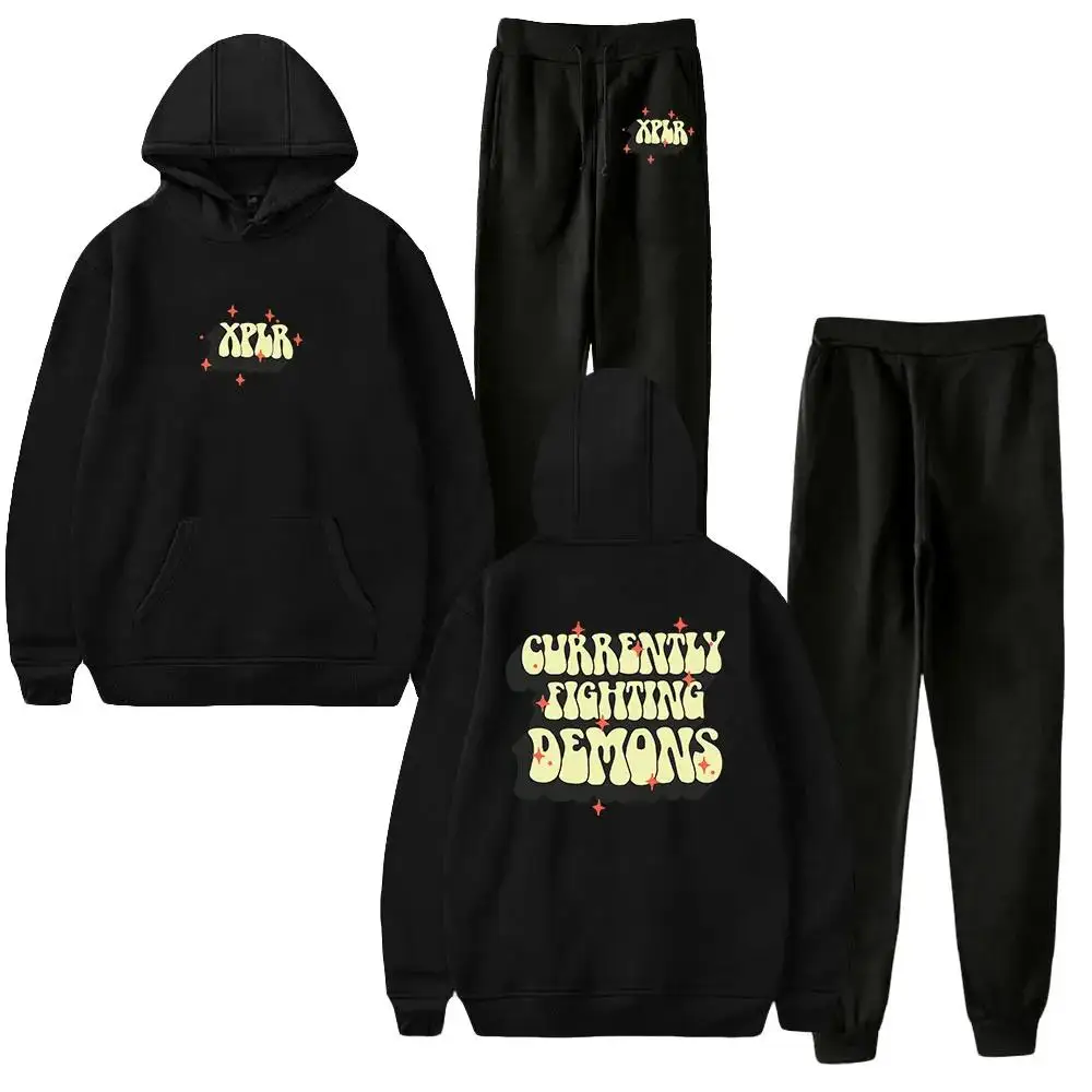 XPLR Sam and Colby Merch men's women's hooded sweatshirts a two-piece set consisting of sweatpants