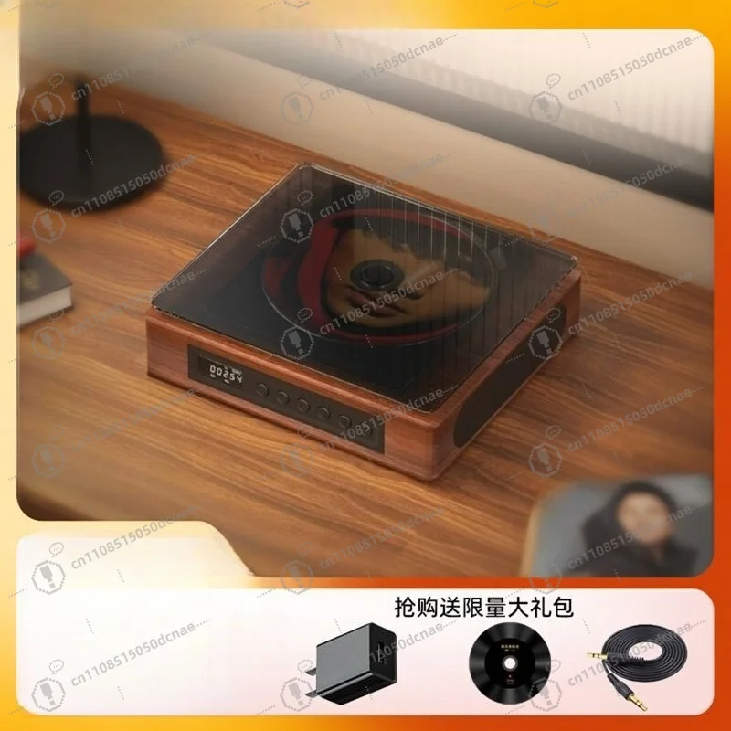 Retro CD Player with Bluetooth Speaker, Mini All-in-One Compact Disc Music Player, Album Player, USB/TF Playback, FM Radio