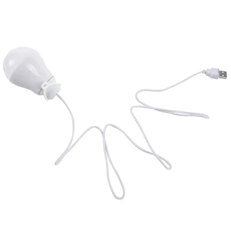 4X DC5V 5W LED Bulb USB Lamp Portable White Light For Outdoor Laptop (White)-N37R