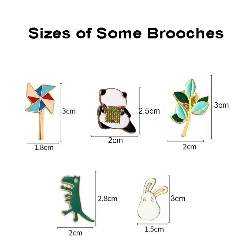 Random Enamel Pin Brooches Badges Cute Cartoon Brooches for Child and Women Metal Small Jewelry with Many Different Shapes image 6