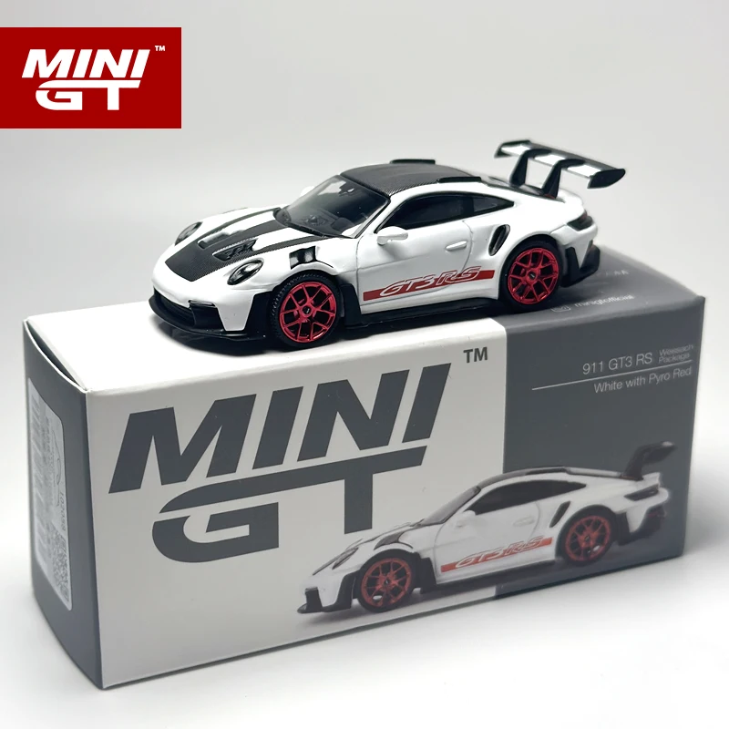 MINIGT 1:64 911 (992) GT3 RS Weissach Package White MGT alloy car model 706