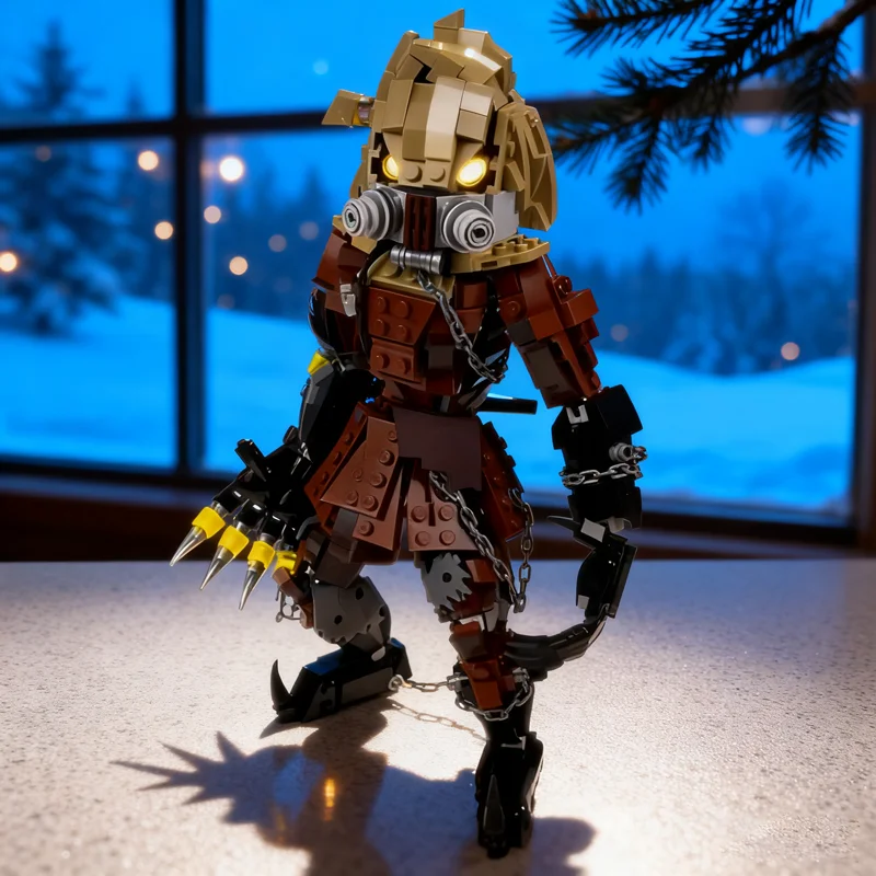 714 elementów MOC Straszny Stracholik inspirowany modelami, klocki konstrukcyjne, architektura, prezent na Boże Narodzenie, zabawki DIY, pomysł na zabawki edukacyjne, klocki