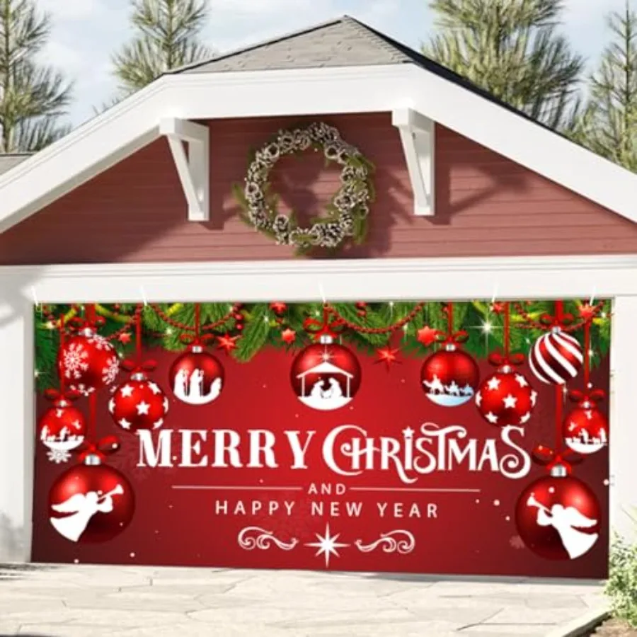 

Garage Door Banner Decorations x Feet Happy New Year Decorations Winter Large Door Cover Decoration Outdoor Holiday Decoration