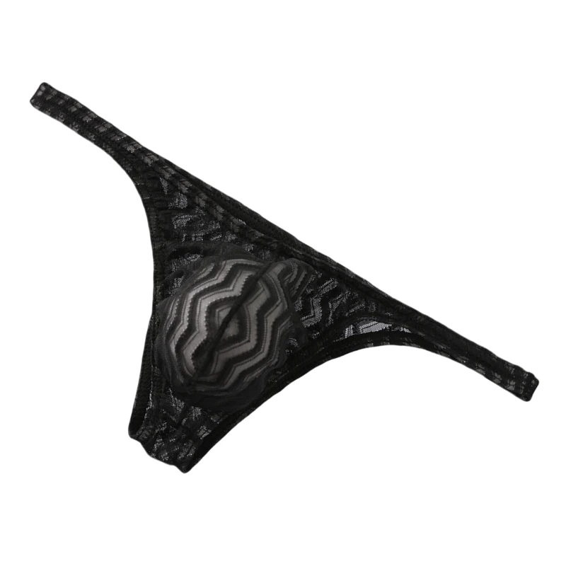 Mens Sexy Underwear Lace Breathable Briefs MenTranslucent Skinny Briefs Cueca Man Bikini Penis Pouch Underpants Slip Hombre