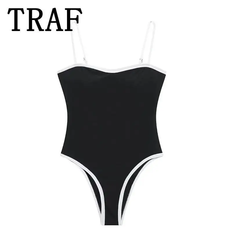 

Short Jumpsuit Woman 2025 New Two Tone Camisole Sleeveless For Women Casual Slim Fit Contrasting Women's Playsuit Tops