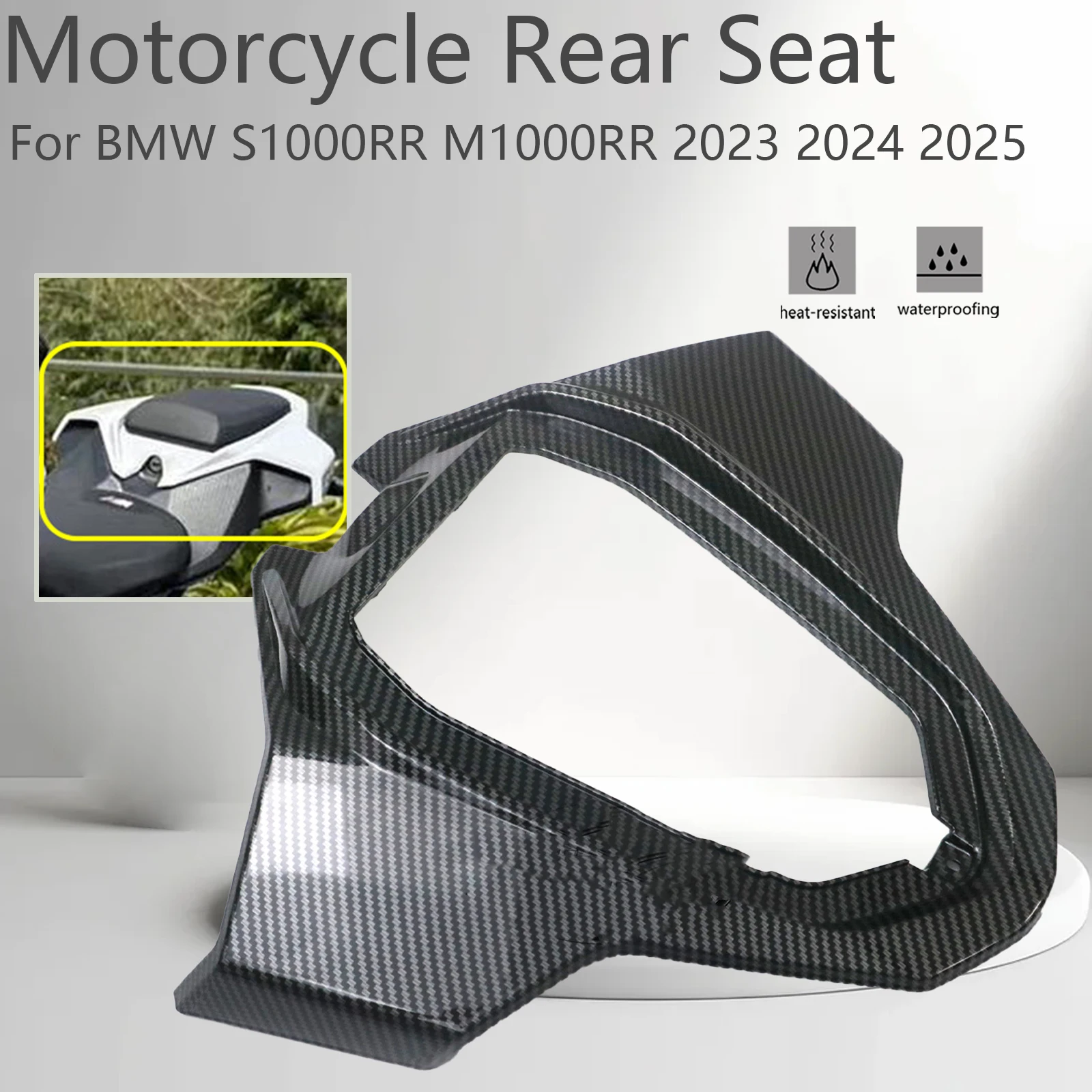 For BMW S1000RR M1000RR 2023 2024 2025 Motorcycle Accessories Rear Seat Cowl Fit Passenger Pillion Cover Rear Hump Seat Fairing