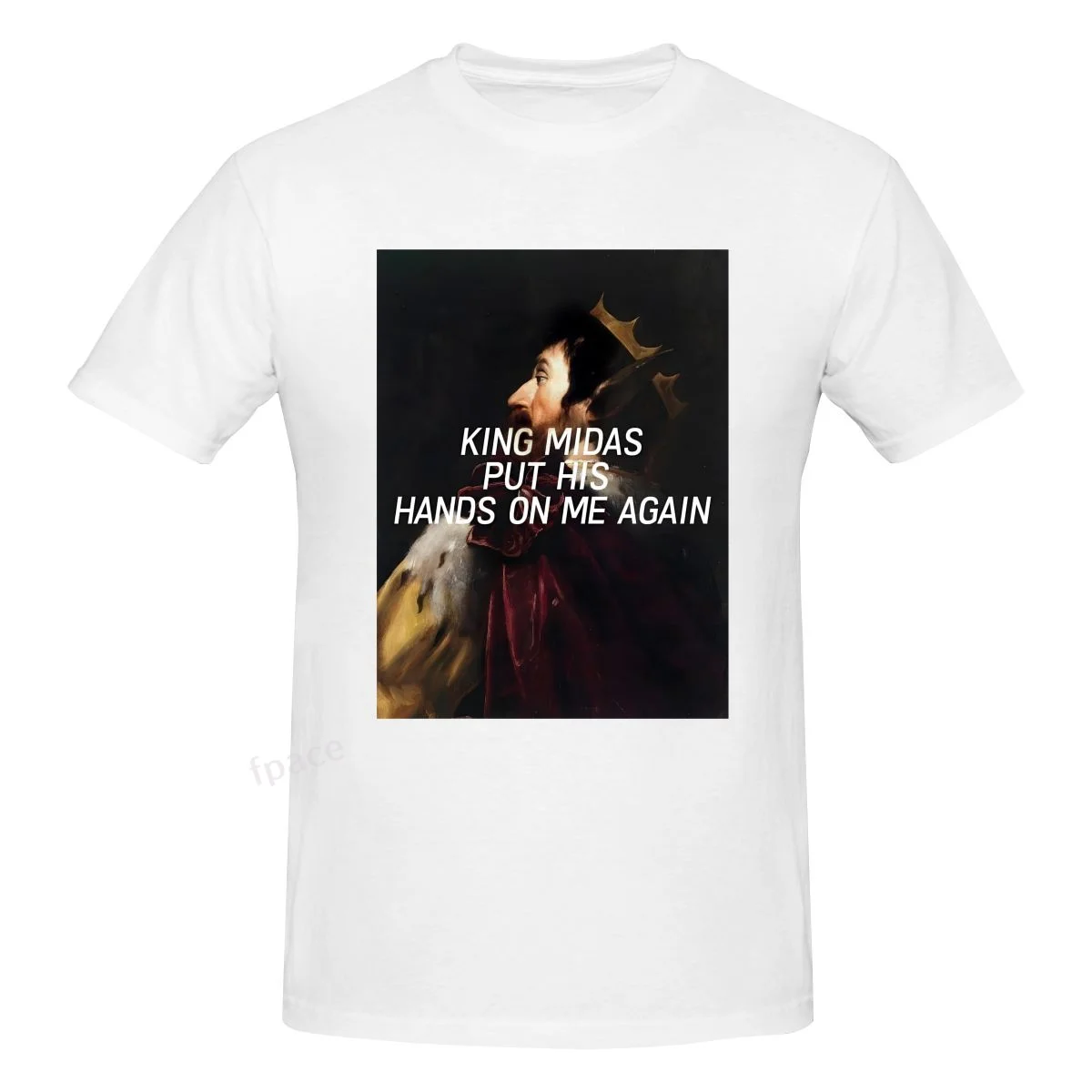 

KING MIDAS PUT HIS HANDS ON ME AGAIN Mona Lisa Men's Basic Short Sleeve T-Shirt