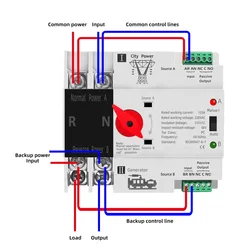 Din Rail 2P 4P ATS Dual Power Automatic Transfer Switch Selector Switches Uninterrupted Power Generator 63A 100A 125A