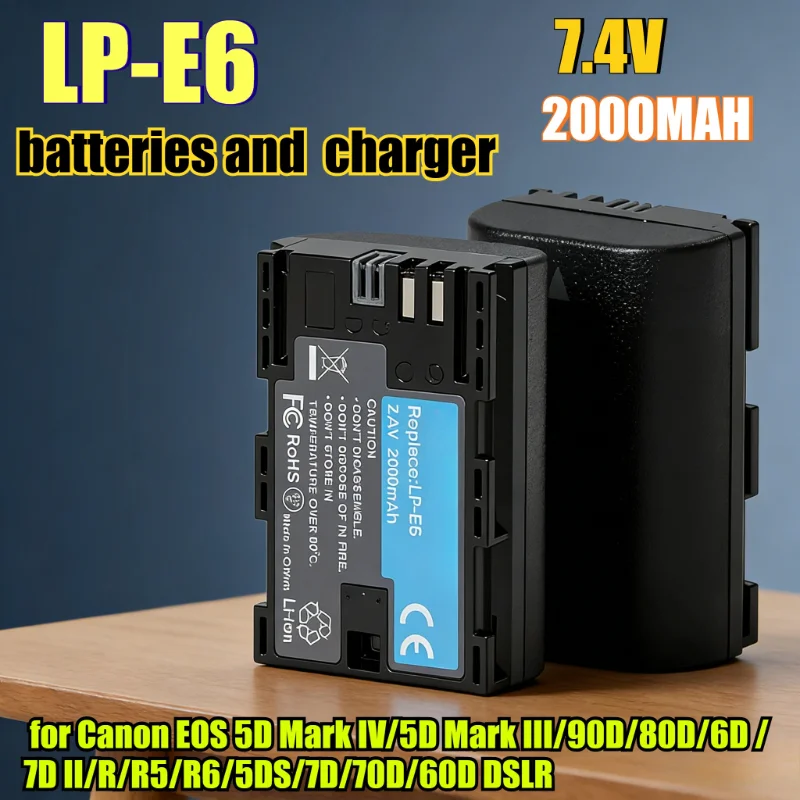 2000Mah LP-E6 Li-Io…